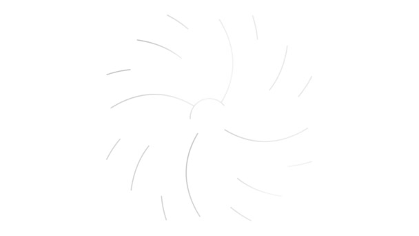 Animowany Srebrny Liniowy Kwiat Jest Rysowany Stopniowo Symbol Linii Kwiatu — Wideo stockowe