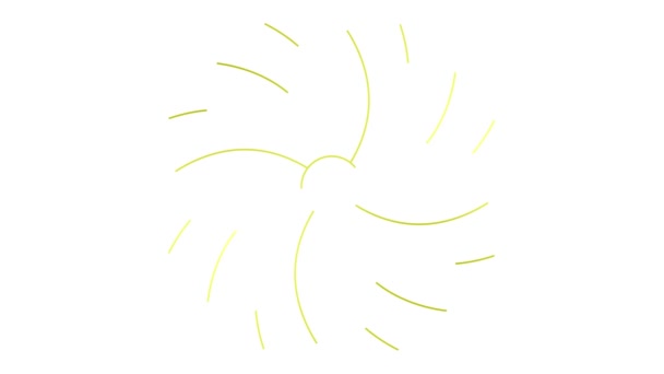 Animowany Złoty Kwiat Liniowy Jest Rysowany Stopniowo Symbol Linii Kwiatu — Wideo stockowe