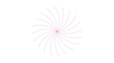 Animasyon pembe doğrusal çiçek yavaş yavaş çizilir. Lotus çiçeğinin çizgi sembolü. Bahar kavramı, yoga, meditasyon, doğa, yaz, güzellik, bahçe işleri. Döngülü video. Beyaz arkaplanda vektör illüstrasyonu izole edildi.