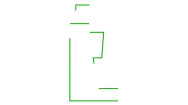 Yıldırımlı elektrik aküsünün hareketli doğrusal yeşil simgesi. Akümülatörün çizgi sembolü çizildi. Yeşil enerji kavramı, sürdürülebilirlik, yenilenebilir enerji, yeşil teknoloji. Resimler beyaz arkaplanda izole edildi. Döngülü video.