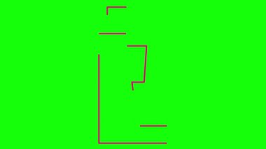 Yıldırımlı elektrik bataryasının canlandırılmış lineer mor simgesi. Akümülatörün pembe çizgi sembolü çizildi. Yeşil enerji kavramı, sürdürülebilirlik, yenilenebilir enerji, yeşil teknoloji. Resimler yeşil arka planda izole edildi. Döngülü video.