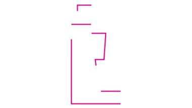 Yıldırımlı elektrik bataryasının canlandırılmış lineer mor simgesi. Akümülatörün pembe çizgi sembolü çizildi. Yeşil enerji kavramı, sürdürülebilirlik, yenilenebilir enerji, yeşil teknoloji. Resimler beyaz arkaplanda izole edildi. Döngülü video.