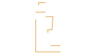 Yıldırımlı elektrik aküsünün doğrusal turuncu simgesi. Akümülatörün çizgi sembolü çizildi. Yeşil enerji kavramı, sürdürülebilirlik, yenilenebilir enerji, yeşil teknoloji. Resimler beyaz arkaplanda izole edildi. Döngülü video.