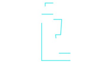 Yıldırımlı elektrik aküsünün çizgisel mavi simgesi. Akümülatörün çizgi sembolü çizildi. Yeşil enerji kavramı, sürdürülebilirlik, yenilenebilir enerji, yeşil teknoloji. Resimler beyaz arkaplanda izole edildi. Döngülü video.