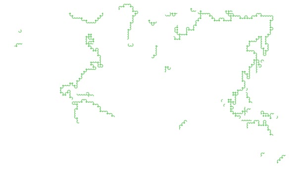 Animated Green World Map Point Pattern Linear Symbol Gradually Drawn — Stock Video