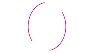 Animasyon morumsu doğrusal kahve çekirdeği çizilir. Kahvenin pembe çizgi sembolü. Kafe kavramı. Döngülü video. Vektör illüstrasyonu beyaz arkaplanda izole edildi.