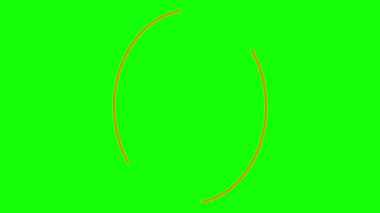 Animasyon portakallı kahve çekirdeği çiziliyor. Kahvenin çizgi sembolü. Kafe kavramı. Döngülü video. Vektör illüstrasyonu yeşil arkaplanda izole edildi.