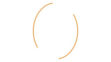 Animasyon portakallı kahve çekirdeği çiziliyor. Kahvenin çizgi sembolü. Kafe kavramı. Döngülü video. Vektör illüstrasyonu beyaz arkaplanda izole edildi.