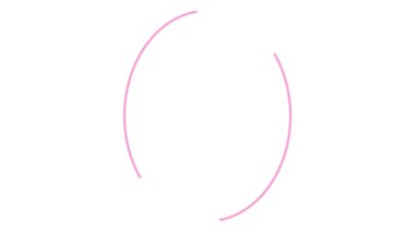 Animasyon pembe kahve çekirdeği çiziliyor. Kahvenin çizgi sembolü. Kafe kavramı. Döngülü video. Vektör illüstrasyonu beyaz arkaplanda izole edildi.