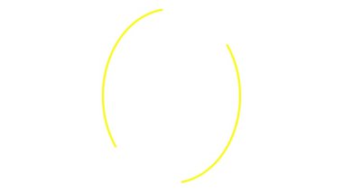 Animasyon sarı kahve çekirdeği çiziliyor. Kahvenin çizgi sembolü. Kafe kavramı. Döngülü video. Vektör illüstrasyonu beyaz arkaplanda izole edildi.