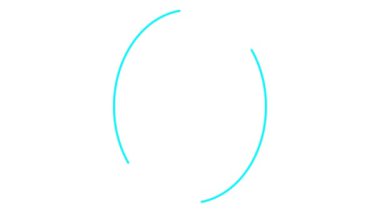 Animasyon mavi kahve çekirdeği çiziliyor. Kahvenin çizgi sembolü. Kafe kavramı. Döngülü video. Vektör illüstrasyonu beyaz arkaplanda izole edildi.