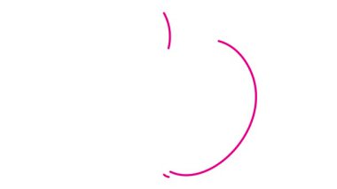 Animasyon morumsu doğrusal elma çizilir. Meyvenin pembe çizgi sembolü. Organik gıda, diyet, sağlık, beslenme, hasat kavramı. Döngülü video. Vektör illüstrasyonu beyaz arkaplanda izole edildi.