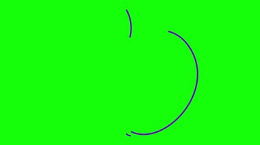 Animasyon mor doğrusal elma çizilir. Meyvenin çizgi sembolü. Organik gıda, beslenme ve hasat kavramı. Döngülü video. Vektör illüstrasyonu yeşil arkaplanda izole edildi.