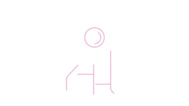 Animasyon pembe roket çizildi. Doğrusal sembol. Başlangıç, yatırım, ilerleme, hız kavramı. Döngülü video. Çizgi vektör çizimi beyaz arkaplanda izole edildi.