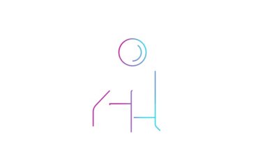 Animasyon pembe roket çizildi. Doğrusal sembol. Başlangıç, yatırım, ilerleme, hız kavramı. Döngülü video. Çizgi vektör çizimi beyaz arkaplanda izole edildi.