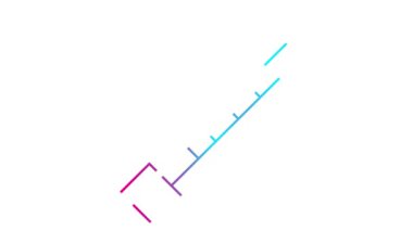 Animasyon pembe şırınga ikonu. Tıbbi doğrusal sembol. Aşı, aşı, ilaç kavramı. Döngülü video. Vektör illüstrasyonu beyaz arkaplanda izole edildi.