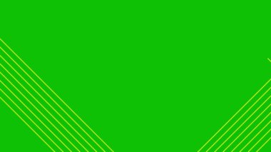 Sarı çizgili animasyon arka plan çiziyor. Doğrusal çizgili desen. Metin için kopyalama alanı olan video. Vektör illüstrasyonu yeşil arkaplanda izole edildi.