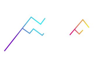 Animasyon pembe doğrusal dağlar yavaş yavaş çizilir. Dağın çizgi sembolü. Kaya ikonu. Seyahat, yürüyüş, macera, gezi, tatil, doğa, aşırı, başarı. Vektör illüstrasyonu beyaz arkaplanda izole edildi.