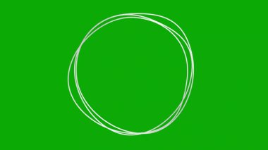 Animasyon gümüş dairesel çerçeve dönüşleri. Doğrusal sembol dönüyor. Urve Line daireleri. Uzayı metin için kopyala. Vektör illüstrasyonu yeşil arkaplanda izole edildi.