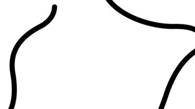 Canlandırılmış siyah dekoratif dalga çizgileri çiziliyor. Kopya alanı ile doğrusal arkaplan. Döngülü video. Vektör illüstrasyonu beyaz arkaplanda izole edildi.