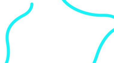 Canlandırılmış mavi renkli dalga çizgileri çiziliyor. Kopya alanı ile doğrusal arkaplan. Döngülü video. Vektör illüstrasyonu beyaz arkaplanda izole edildi.