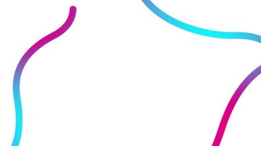 Animasyon pembe dekoratif dalgalı çizgiler çizildi. Kopya alanı ile doğrusal arkaplan. Döngülü video. Vektör illüstrasyonu beyaz arkaplanda izole edildi.