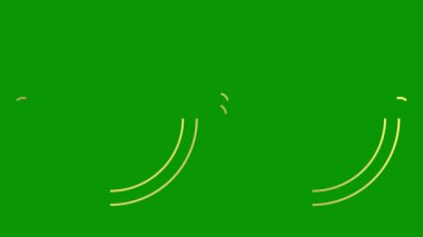 Canlandırılmış altın çizgisel gözlük sembolü çizilir. Gözlüklerin doğrusal simgesi. Döngülü video. Göz doktorluğu kavramı. Yeşil arkaplanda vektör illüstrasyonu.