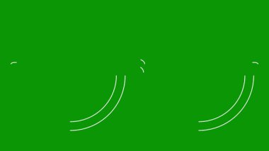 Gözlüklerin canlandırılmış beyaz doğrusal sembolü çizilir. Gözlüklerin doğrusal simgesi. Döngülü video. Göz doktorluğu kavramı. Yeşil arkaplanda vektör illüstrasyonu.