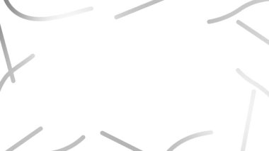 Canlandırılmış gümüş renkli dalga çizgileri çiziliyor. Kopya alanı ile doğrusal arkaplan. Döngülü video. Vektör illüstrasyonu beyaz arkaplanda izole edildi.