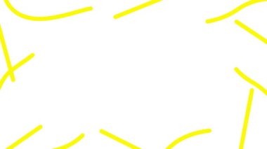 Canlandırılmış sarı dekoratif dalga çizgileri çiziliyor. Kopya alanı ile doğrusal arkaplan. Döngülü video. Vektör illüstrasyonu beyaz arkaplanda izole edildi.