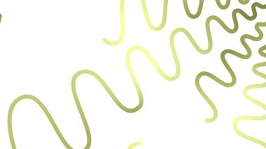 Animasyon altın renkli dalga çizgileri çizildi. Doğrusal arkaplan. Döngülü video. Vektör illüstrasyonu beyaz arkaplanda izole edildi.