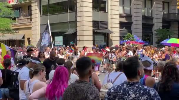 Nowy Jork Nowy Jork Usa Listopada 2022 Coroczna Parada Gay — Wideo stockowe
