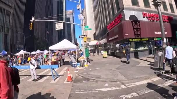 Нью Йорк Нью Йорк Сша Ноября 2022 Года Шестой Авеню — стоковое видео