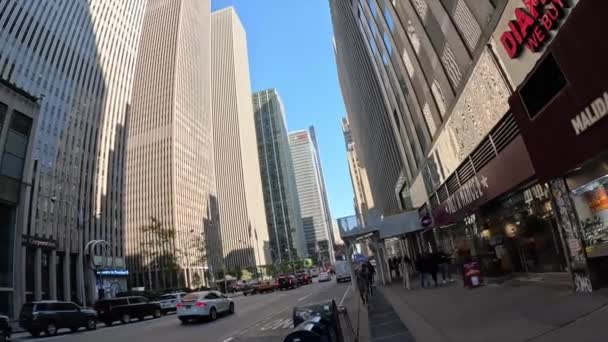 New York 2022 Október Felhőkarcolók Középső Kilátása Hatodik Sugárúton Nyugati — Stock videók