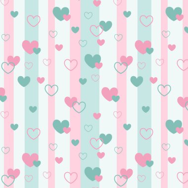 Kalpsiz vektör deseni elle çizilmiş. Sevgililer Günü ve tatiller için tekrarlanabilir romantik bir geçmiş. Fırça kalpli şenlik arkaplanı. Aşk modeli. Güzel kumaş dokusu