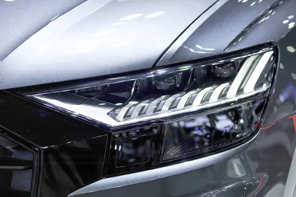 led car light automobile closeup