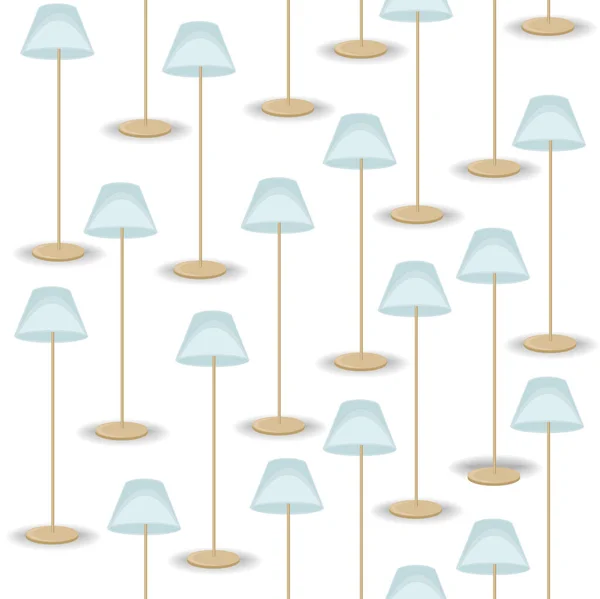 Lampe Meubles Table Plancher Classique Vecteur Illustration Lumière Électrique Intérieur — Image vectorielle