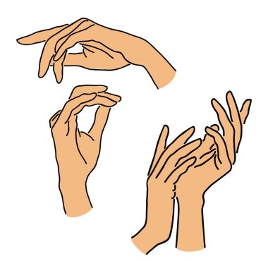 İnsan eli siluetleri modern bir şekilde bir kaleye katlandı. Devamlı çizgi çizimi, ev dekorasyonu için estetik taslak posterler, duvar resimleri, çıkartmalar, logolar. Vektör illüstrasyonu