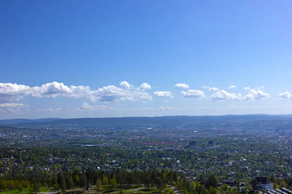 Paesaggio Norvegese Oslo Una Giornata Sole — Foto Stock