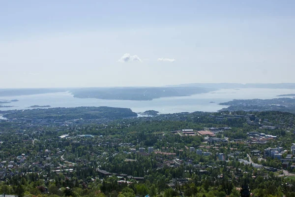 Schöne Aussicht Über Oslo Norwegen Skandinavien Mit Blick Aufs Meer — Stockfoto