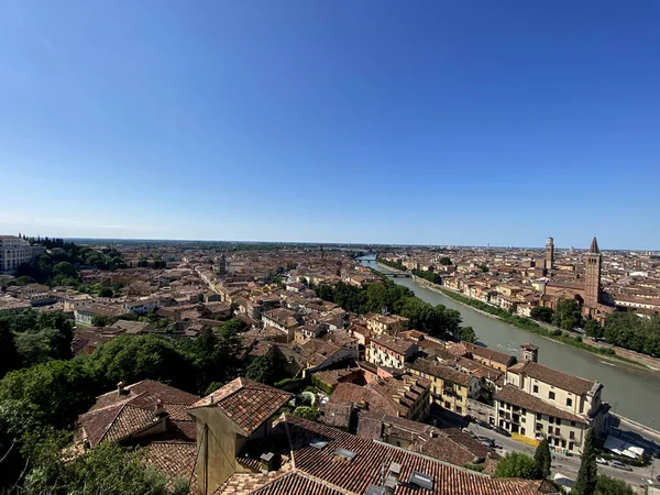Vista Verona Una Ciudad Italia Día Soleado — Foto de Stock