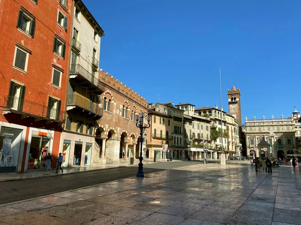Houses Old Town Verona Beautiful Day — Stock Photo, Image