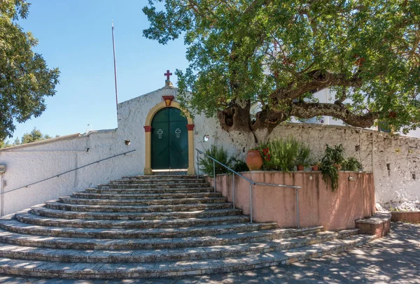 Brána Kláštera Nejsvětější Trojice Vesnici Klimatia Korfu Řecko — Stock fotografie