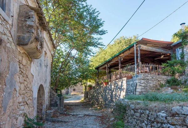 Ulice Staré Vesnici Perithia Řeckém Korfu — Stock fotografie