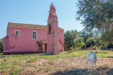 Yunanistan, Korfu 'daki Klimatia köyündeki güzel kilise.