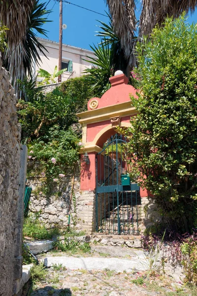 Architektura Wiosce Agios Markos Korfu Grecja — Zdjęcie stockowe