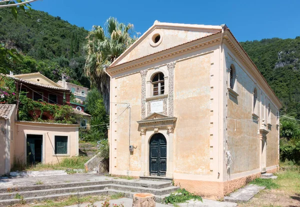 Agosto 2020 Corfù Grecia Chiesa San Marco Nel Villaggio Agios — Foto Stock