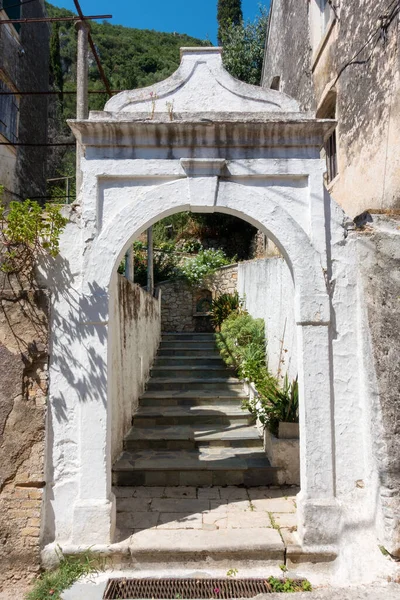 Yunanistan Korfu Kentindeki Ano Korakiana Köyünde Mimarlık — Stok fotoğraf
