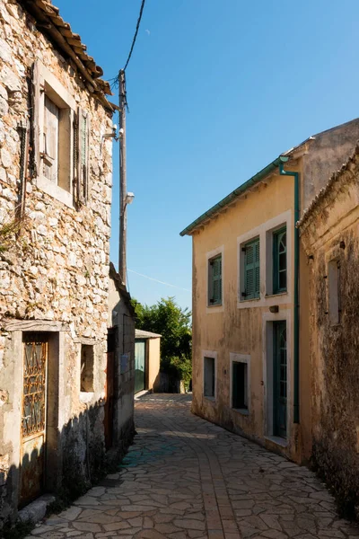 Street Sokraki Village Corfu Greece — Stock Photo, Image