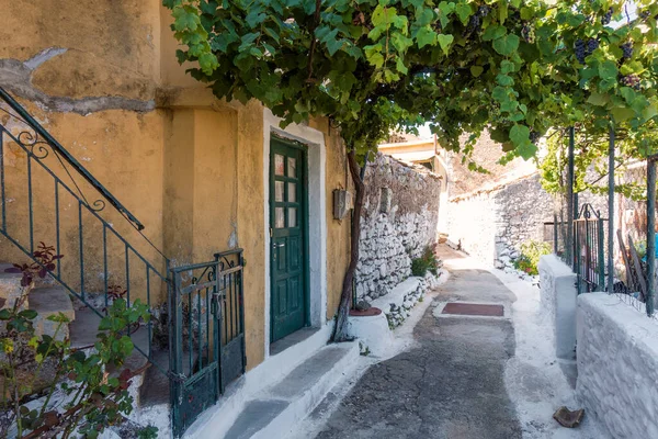 Straat Sokraki Dorp Corfu Griekenland — Stockfoto